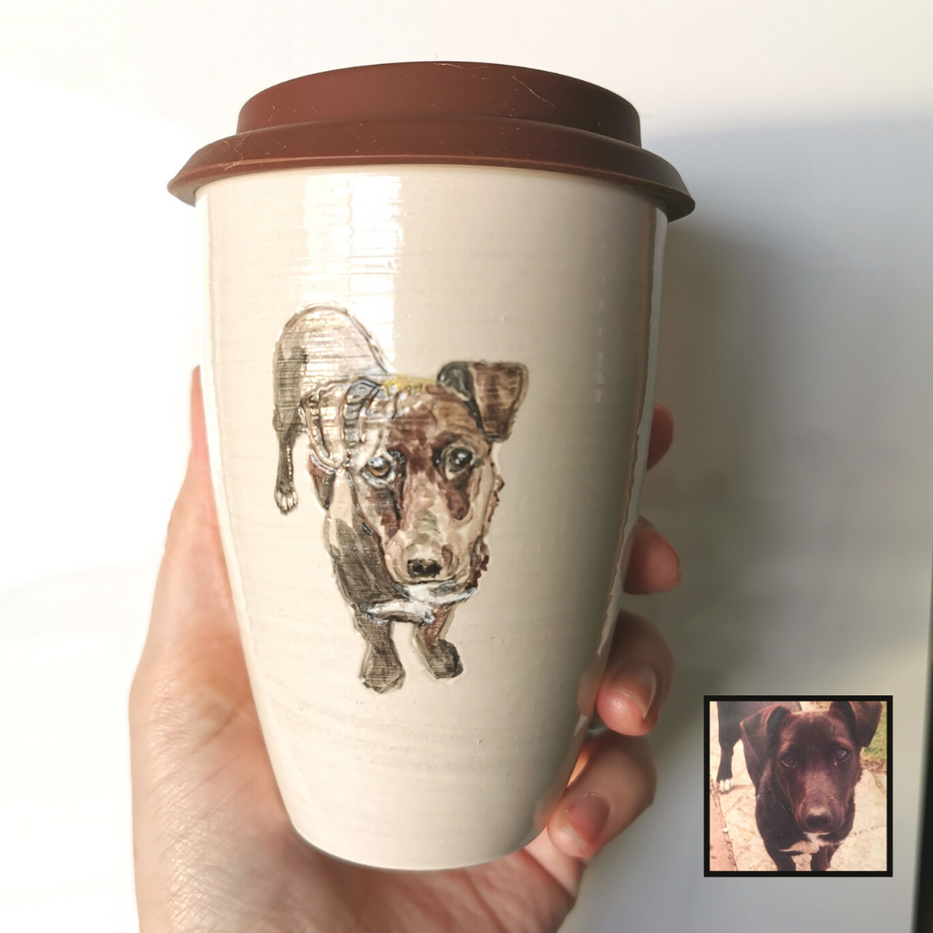 Hand Painted Pet Portrait Cup