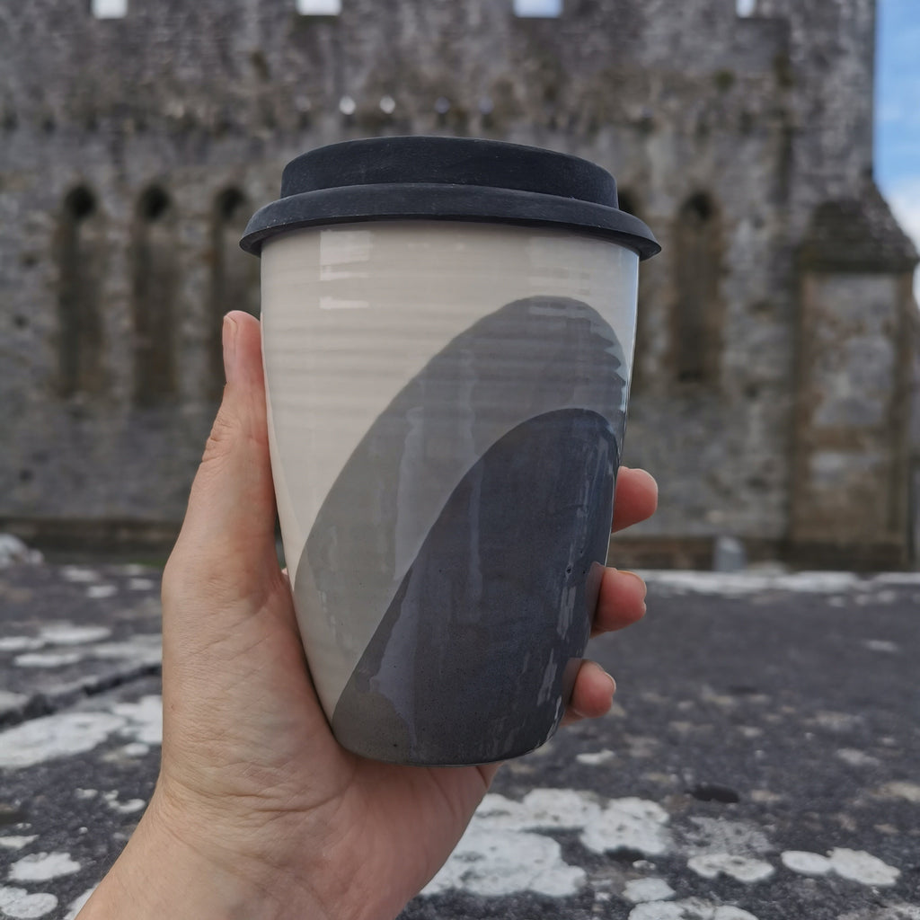 Poured Grey Shades Travel Cup