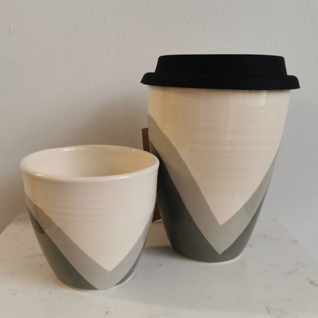 Poured Grey Shades Travel Cup