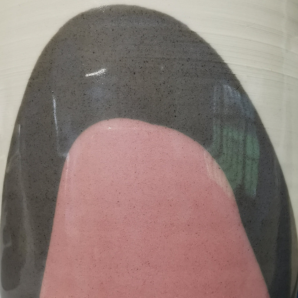 Poured Pink and Grey Travel Cup