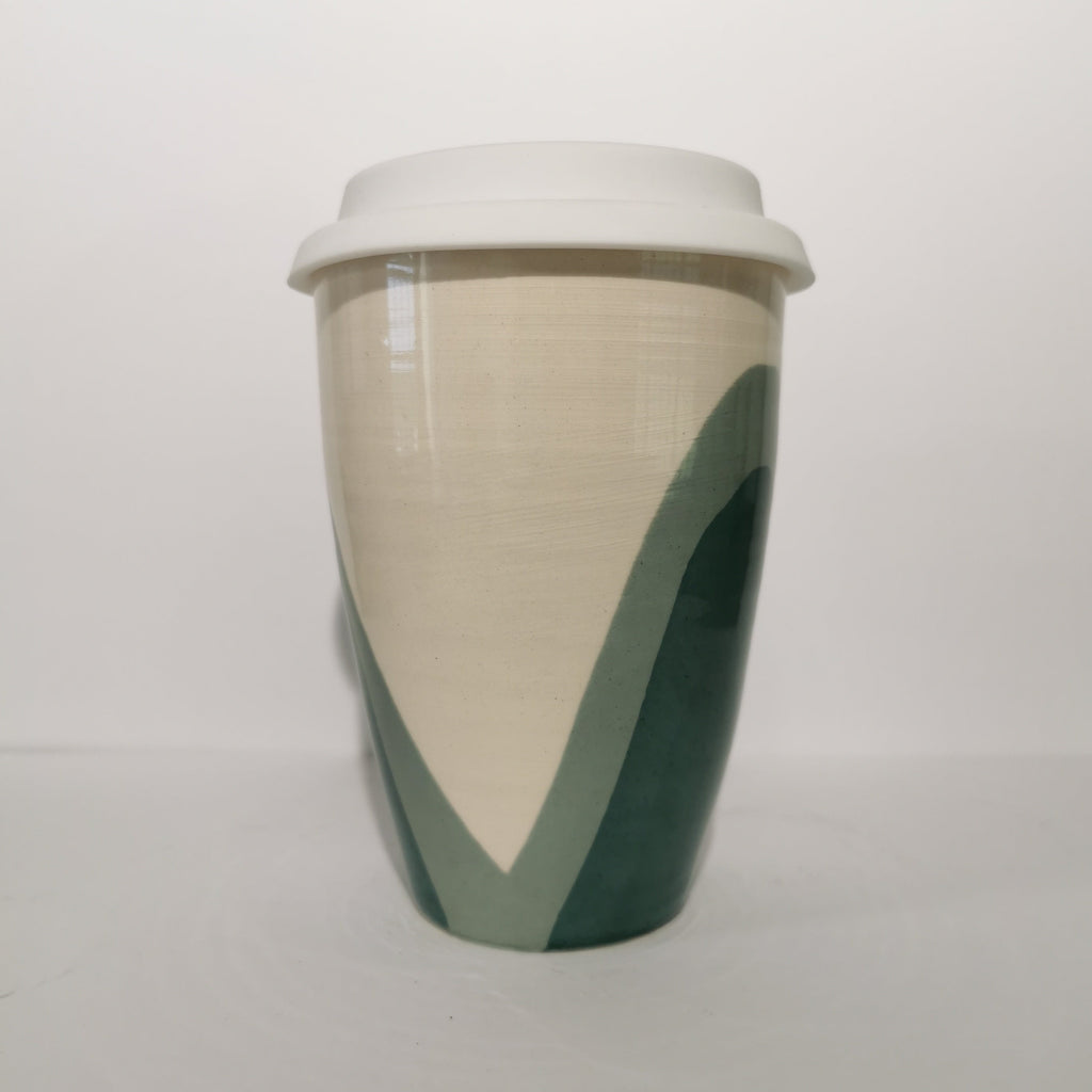Poured Teal Shades Travel Cup