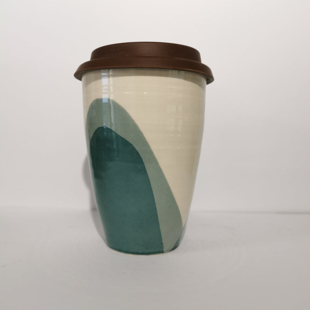 Poured Teal Shades Travel Cup